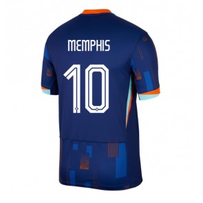 Billiga Nederländerna Memphis Depay #10 Bortatröja EM 2024 Kortärmad